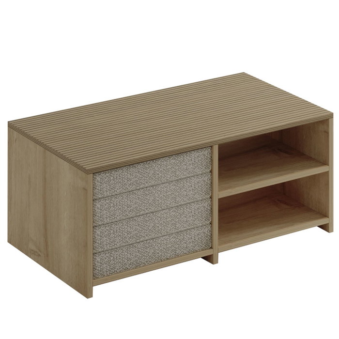 Hanah Home Juego de mesas de café Gord - Warm Oak, Sapphire Oak